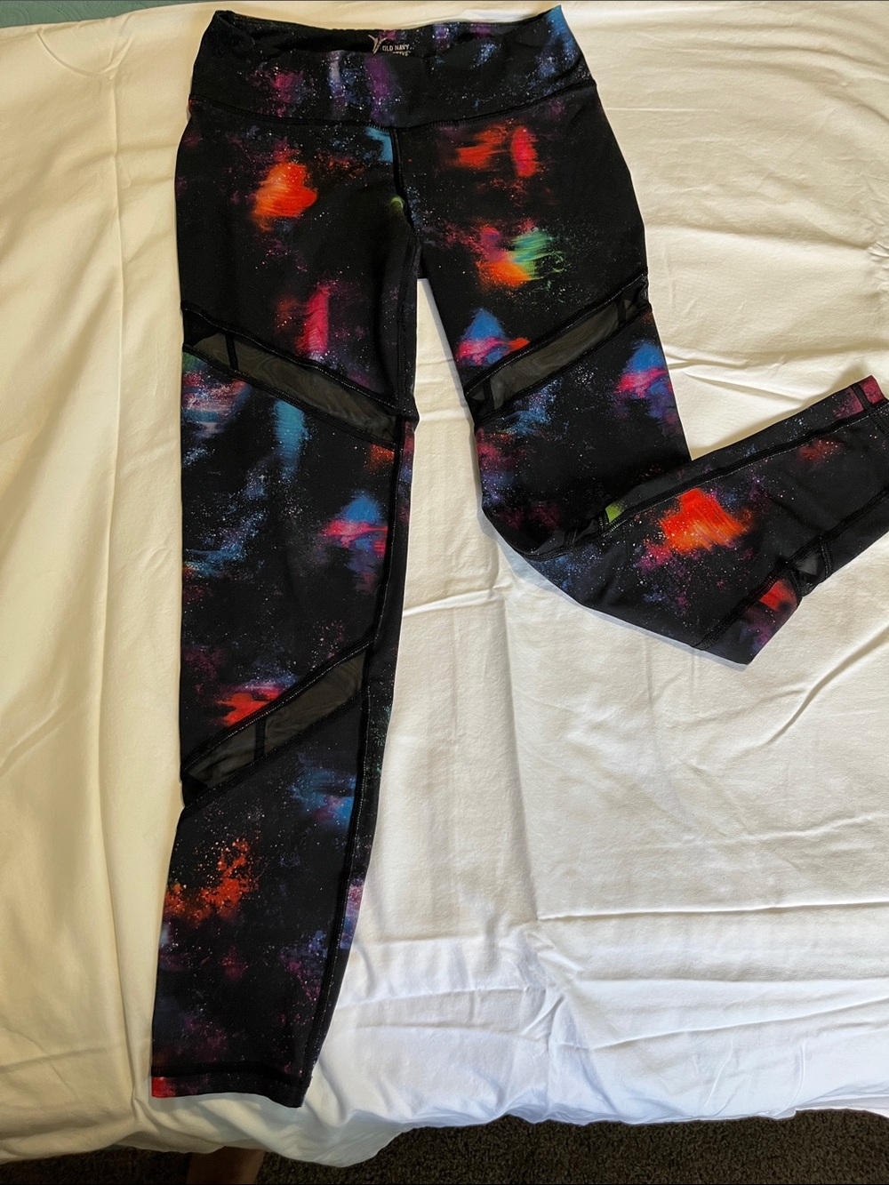 Old Navy Active Black Galaxy-Print Leggings